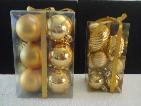 Christmas tree balls -gold