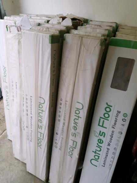 Laminated Wooden Flooring from Nature's Floor brand new sealed in the box never been used