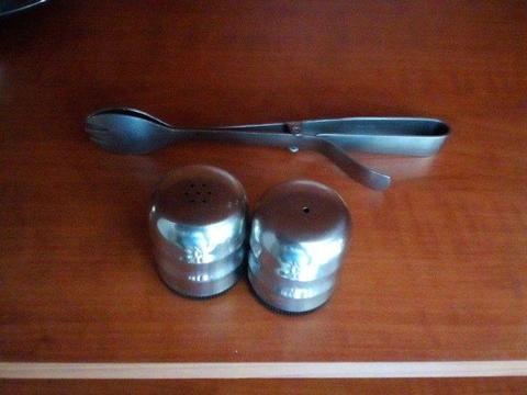 Stainless Steel S&P shakers & Tongs