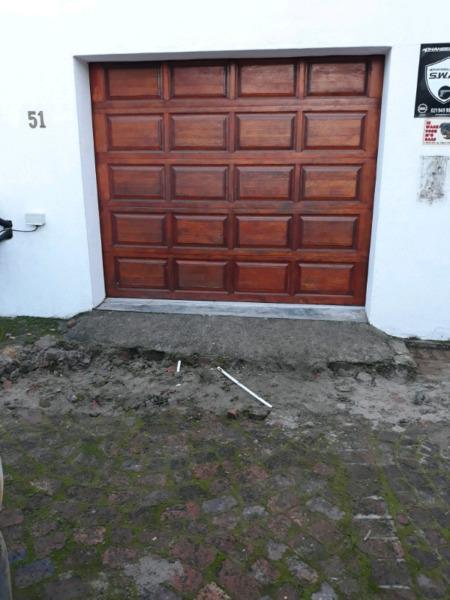 Meranti garage door