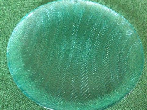 Green glass plate