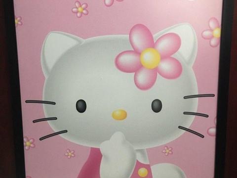 Framed Hello Kitty poster