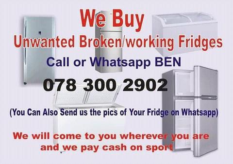 WE BUY BROKEN FRIDGE