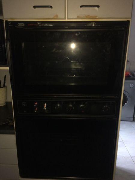 Defy double oven and hob and extractor fan