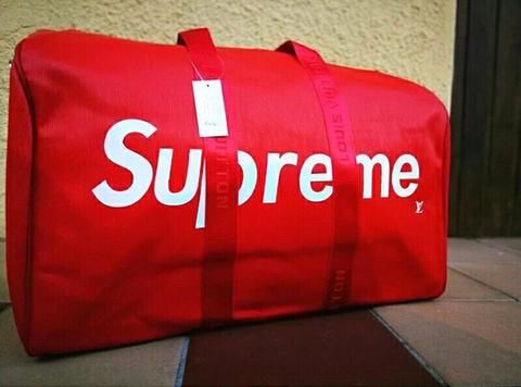 Supreme midnight red duffel bag