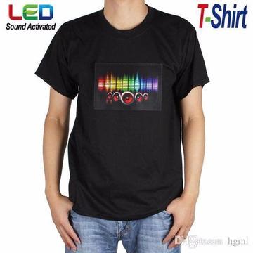May promotion ...LED light-up T-shirt with USB charger- its sound activated..and for music events