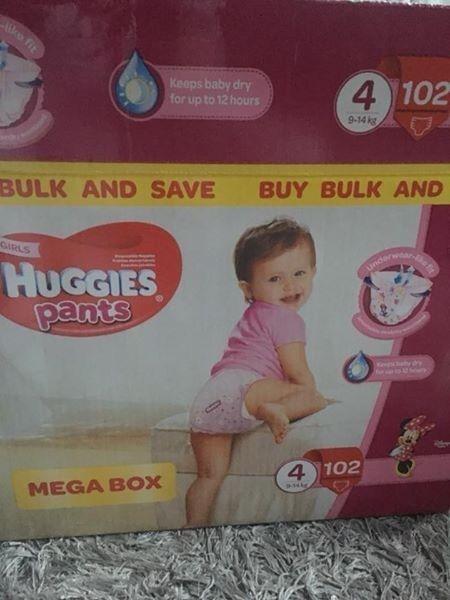 Huggies girl pants size 4
