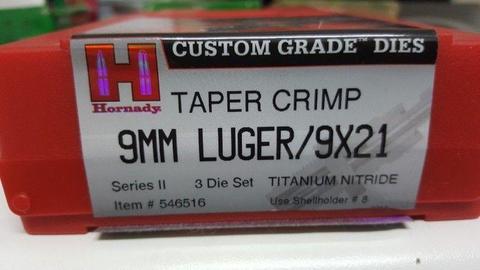 Hornady 9mm Luger 9x21 Taper Crimp Dies