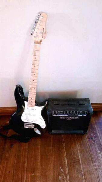 Electric guitar and amp