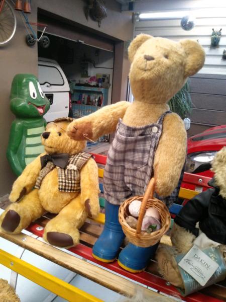 Collection of old teddy bears