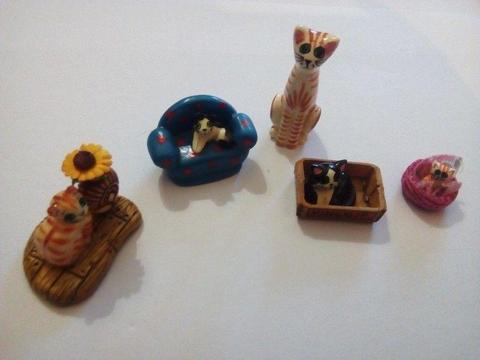 Fay's Miniature World Cat Figurines