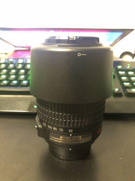 Nikon lens 55-200mm for sale or swap with 50mm lens