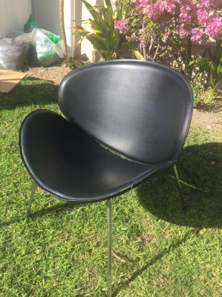 2 Black design chairs