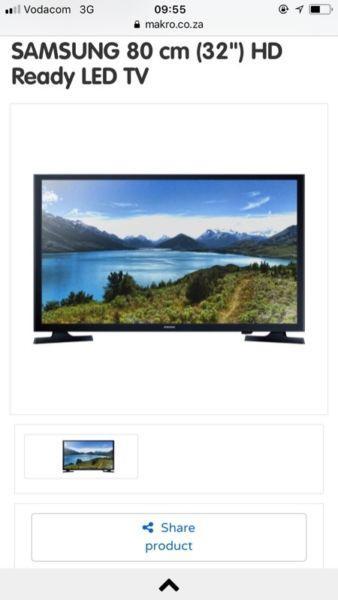 Samsung 32” HD Ready LED TV