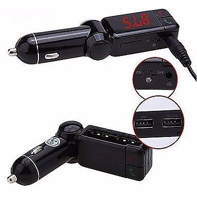 Handsfree Bluetooth, FM Transmitter, MP3 Player, USB ports for Charging iPhone & SmartPhones
