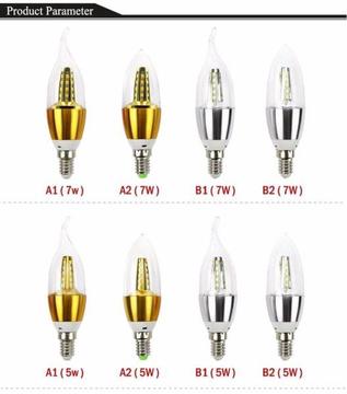 E14 Led Candle Energy Saving Lamp Light Bulb Home Lighting Decoration Led Lamp 3W 5W 7W