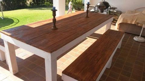 Table and benches