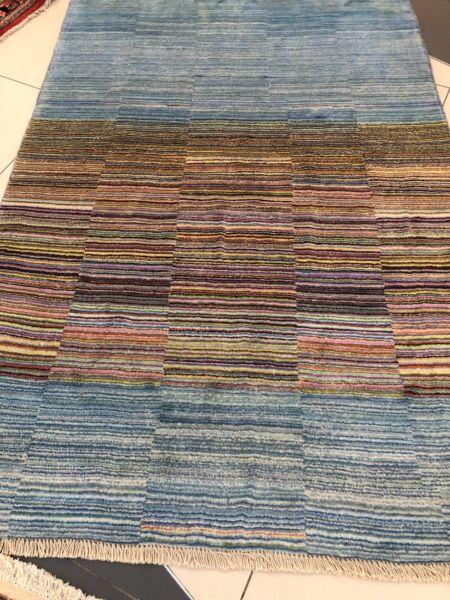 Modern handmade Persian carpet woolen gabbeh