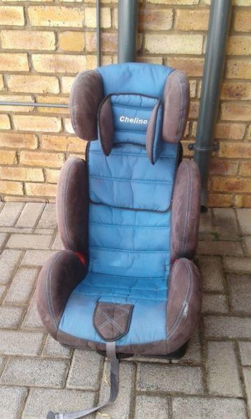 Chellino Toddler car seat for sale. Needs belts