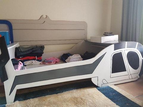 Custom made aeroplane single bed