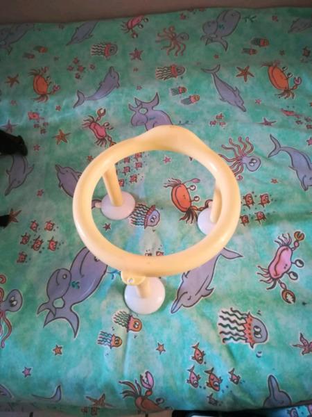 Gas stove & oven, camp cot, play mat, bath ring, baby carrier