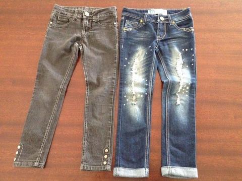 Girls Skinny Ripped & Jegging Demin Jeans 7-8yrs