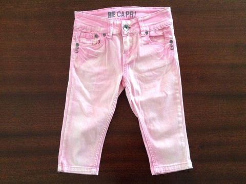 Girls RE-CAPRI 3/4 Pink Demin Jeans 7-8yrs