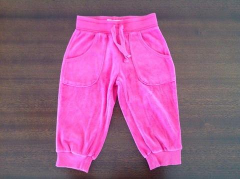 Girls Pink Velour Three Quarter Pants 8-9yrs