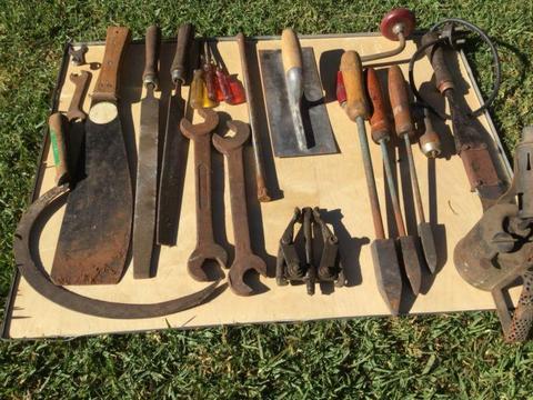 Multiple vintage tools and some other