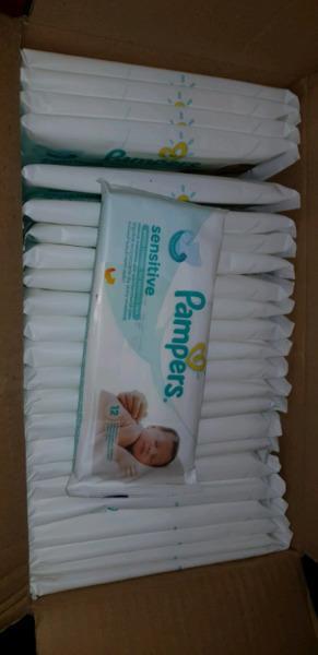 Pampers wet wipes and johnsons baby soap forsale