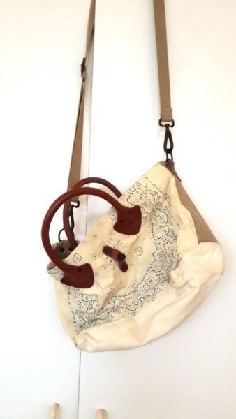 Ralph Lauren leather & Canvas handbag