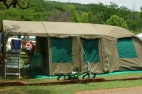 Dome canvas tent and extention for sale R8500