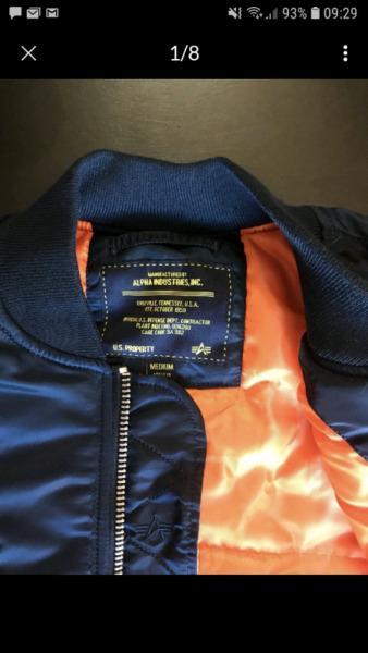 Original alpha industries valor flight bomber jacket
