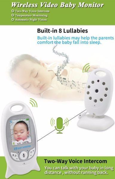 Wireless Baby Monitor Set, 2 way sound and temp monitor
