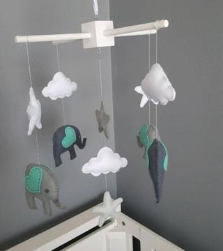 Elephant baby mobile