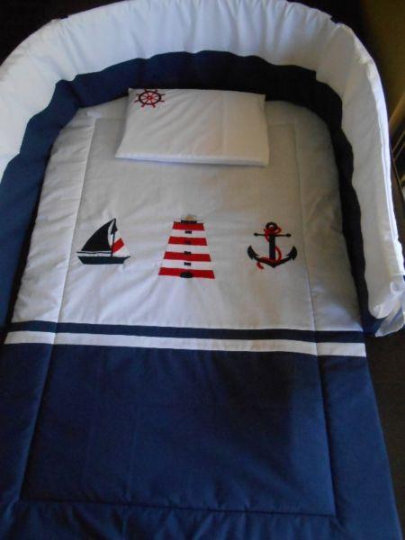cot comforter set for boys - nautical - three piece