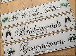 Wedding - Custom Number Plates made to order