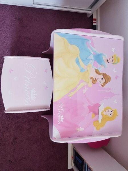 Disney princess desk and stool