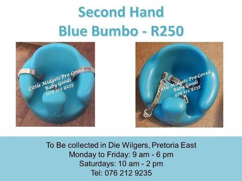 Second Hand Blue Bumbo with safety belt