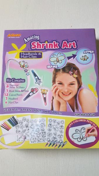 Shrink art headbands& hair clips