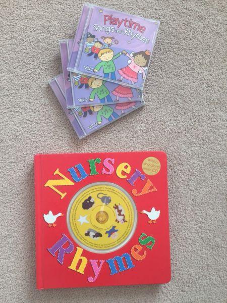 3x CD set Songs & Nursery Rhyme book + CD