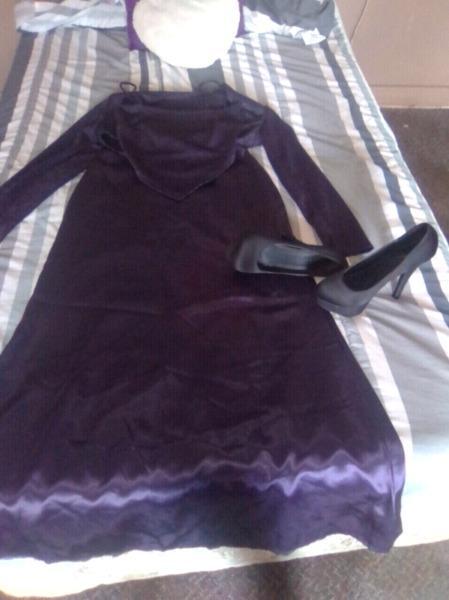 Evening dress with shoes