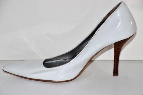 SALE! Modern White Patent Sissy Boy Heels (Size 7)