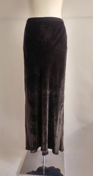Ladies Dark Grey Velvet Skirt Size 16