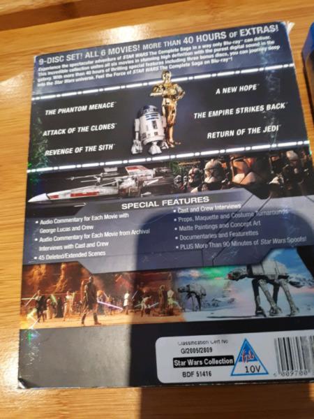 Blu Ray Star Wars 9 disc Set
