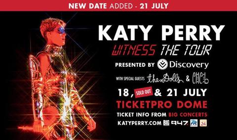 KATY PERRY BLUE WING TICKETS (NEGOTIABLE)