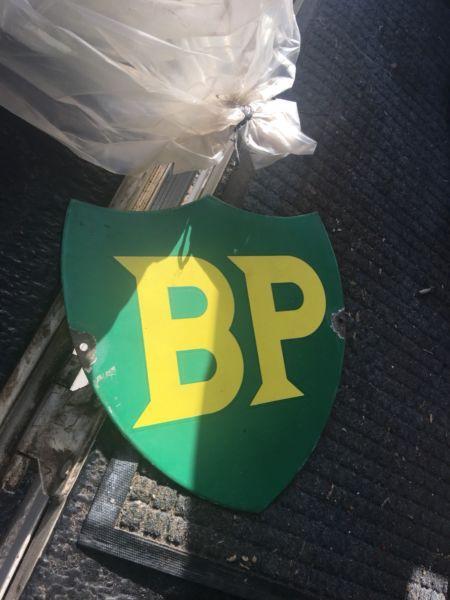 BP Enamel Sign