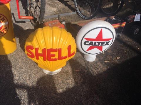 SHELL AND CALTEX PETROL PUMP GLOBES 2200.00 each