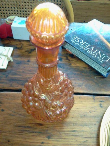 Antique Marigold Imperial Glass decanter