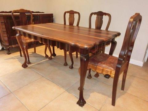 Cheminais Stinkwood - Ball and Claw 6 seater dining room suite